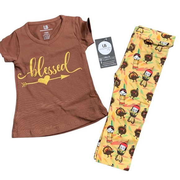 Unique Baby Shop Other - Unique baby shop New cute Thanksgiving outfit Size 18 months